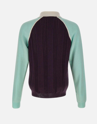 "Merino Tennis Long Sleeve Polo" MAW25KW1131 01 CASABLANCA 