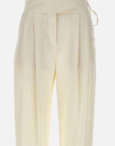 Pantaloni con fascia annodata in vita 50556552 118 BOSS 