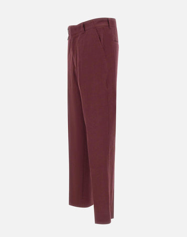 Pantaloni in misto lino loose fit B0733632 4469 PAOLO PECORA 
