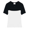T-shirt "Slash Contrast" 326JTS272JS0203 BLACKHERWHT COURREGES 