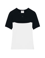 T-shirt "Slash Contrast" 326JTS272JS0203 BLACKHERWHT COURREGES 