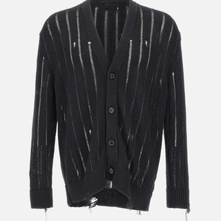 Cardigan in maglia destroyed S6LAMACA051 110 LANEUS 