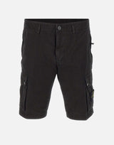 Shorts in tela di cotone biologico spazzolato effetto "old" L100019S00WA V0129 STONE ISLAND 
