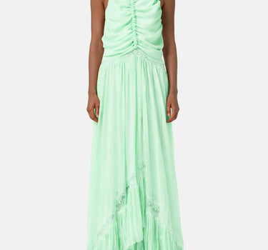Abito lungo in georgette con arricciatura 2A746A N0477 BLUMARINE 