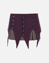 Minigonna in viscosa F24N0705 EGGPLANT AVAVAV 