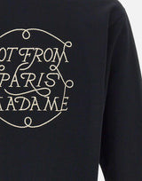 "Le sweatshirt slogan tresses" SW172 CO127BLACK DROLE DE MONSIEUR 