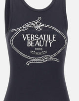 Canotta in cotone con stampa VAQ11T025 BLACK VAQUERA 