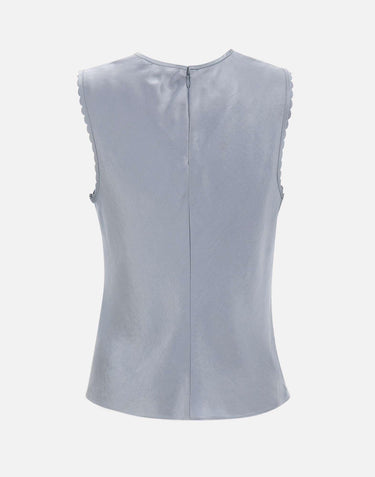 Top satinato con dettaglio smerlato V172013205 431LTL VINCE. 