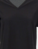 T-shirt in cotone con scollo a V 60205 74000099 GRAN SASSO 