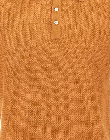 Polo in maglia a nido d'ape 57113 18028338 GRAN SASSO 