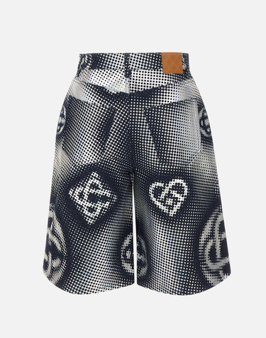 Shorts "Pearlescent monogram denim" MSS26TR425 01 CASABLANCA 