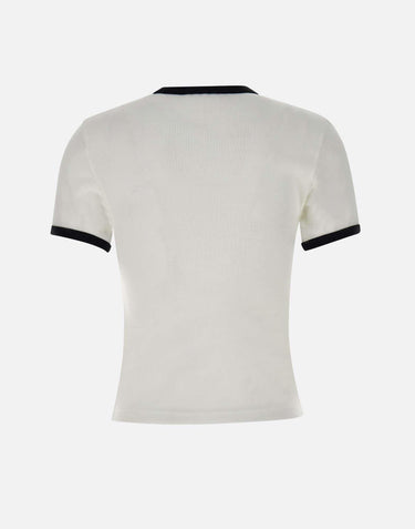 T-shirt "Signature contrast" VESJTS017JS0070 WHTBLK COURREGES 