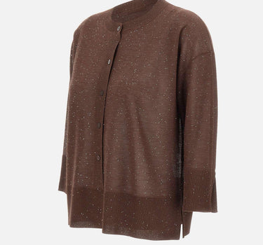 Maglia con bottoni e micro paillettes 390261 833 KANGRA 