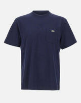 T-shirt in cotone con taschino TH2827 166 LACOSTE 
