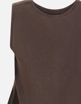 Top in lino con dettagli in pizzo W14040781 CHOCOLATE MAURIZIO MYKONOS 