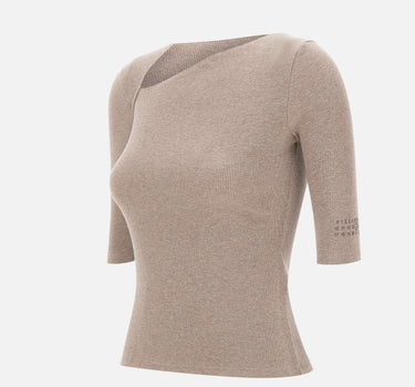 Maglia con scollo asimmetrico S52NC0361 M20122809 MM6 MAISON MARGIELA 