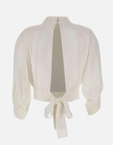 Camicia in georgette con nodo dietro CA14761E2 360 ELISABETTA FRANCHI 