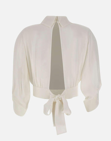 Camicia in georgette con nodo dietro CA14761E2 360 ELISABETTA FRANCHI 
