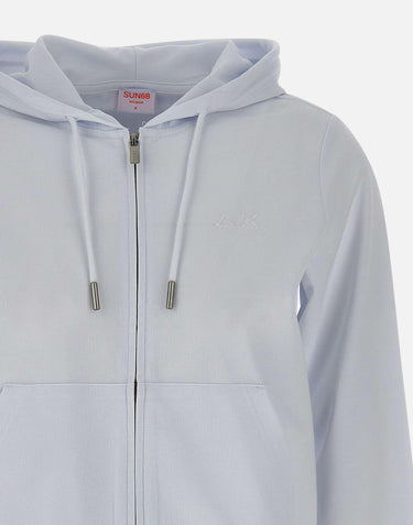 "Hoodie zip fleece sweatshirt" F35224 01 SUN68 