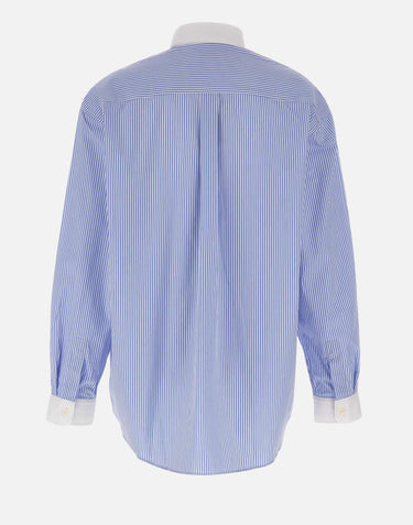 Camicia oversize SRC a righe SI019710302ST02 BLUE SPORTY & RICH 