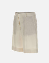 Shorts in misto lino con lurex M80BERI05 TES0M06800 ELEVENTY 