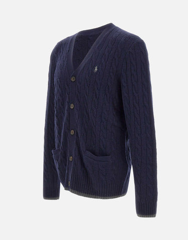 Cardigan a trecce in lana e cashmere 710949808 001 POLO RALPH LAUREN 