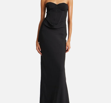 "Satin Corset Maxi Dress" 114330 100 ROTATE BIRGER CHRISTENSEN 