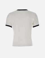 T-shirt "Signature contrast" VESJTS017JS0070 HERWHITEBLK COURREGES 