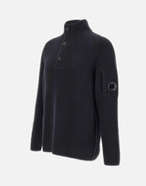 "Polo collar full rib sweater" 19CMKN016A 006608A999 C.P. COMPANY 