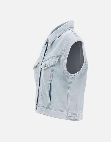 Gilet in denim marmorizzato 50561036 433 BOSS 