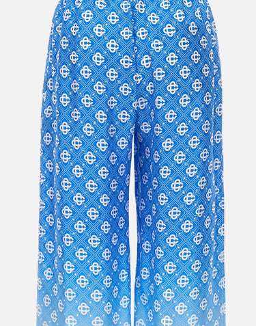 Pantaloni in seta con monogramma a rombi sfumato WSS26TR372 02 CASABLANCA 