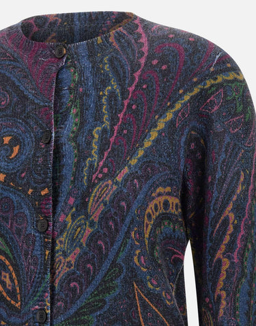 Cardigan in lana e cashmere WRKP0009 AV714X0887 ETRO 