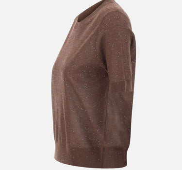 Maglia a maniche corte con micro paillettes 390021 833 KANGRA 