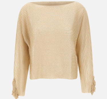 Maglia semi trasparente a righe CF5103MS015 A4356 LIU-JO 