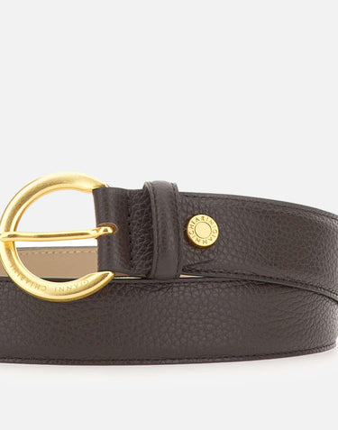 Cintura in pelle con fibbia tonda CNK00958 GRNESPRESSO GIANNI CHIARINI 