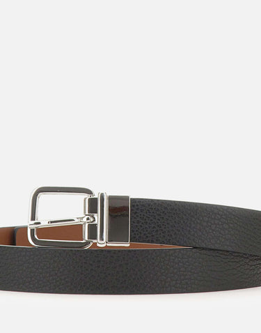 Cintura in pelle reversibile CNK00963 GRNNANERONOCE GIANNI CHIARINI 