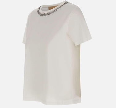 T-shirt con decorazione di cristalli RIJDK001 1041 KAOS 