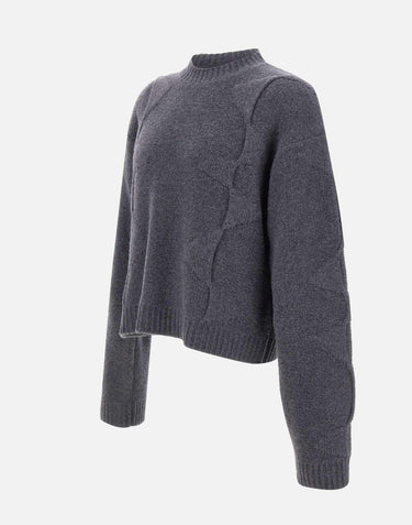 Maglia "Cropped Spiral Knit" M07063 DGY05 HELIOT EMIL 