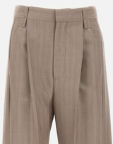 Pantaloni con vita plissettata 1226WTR007113A LIMESTONE VICTORIA BECKHAM 