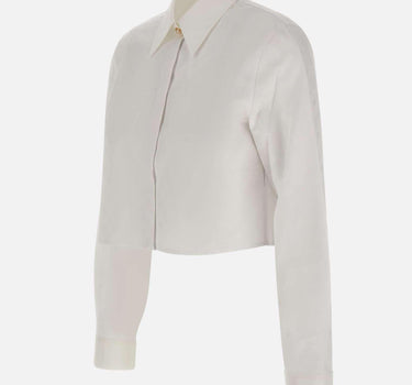 "Cotton monogram cropped shirt" WAW25SH217 01 CASABLANCA 