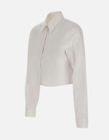 "Cotton monogram cropped shirt" WAW25SH217 01 CASABLANCA 