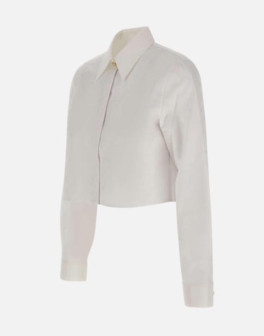 "Cotton monogram cropped shirt" WAW25SH217 01 CASABLANCA 