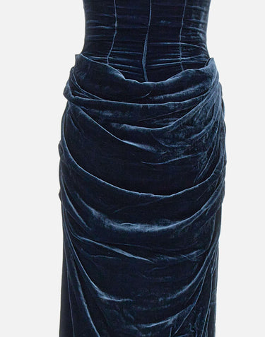 "Silk velvet slit dress" 114921 1192 ROTATE BIRGER CHRISTENSEN 