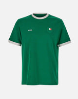 T-shirt in cotone elasticizzato con bandiera 50562134 320 BOSS 
