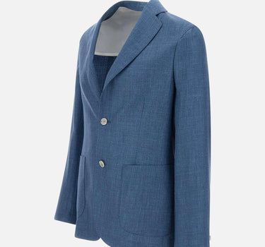 Blazer in lana, seta e lino 48009 0009 BARBA 