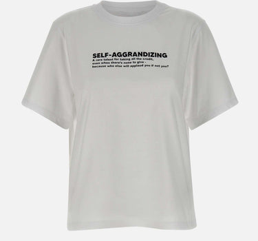 " Aggrandizing Slogan tee" 1225JTS006578A WHITE VICTORIA BECKHAM 