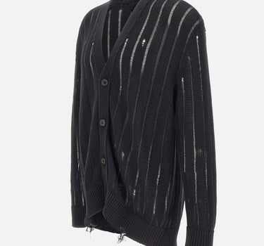 Cardigan in maglia destroyed S6LAMACA051 110 LANEUS 
