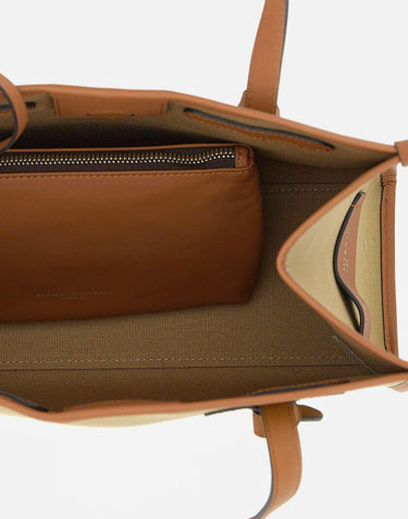 Borsa a spalla "Miss Marcella 32" BS6849 COMMCNVSETAIGACORDACARAMEL MARCELLA CLUB GIANNI CHIARINI 
