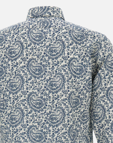 Camicia  in cotone e lino LFU02P0147118U 0001 BARBA 