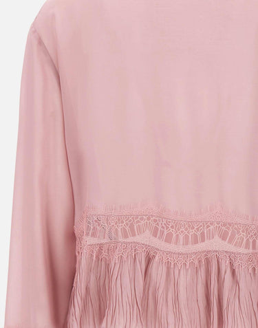 Blusa in georgette con pizzo 2C444A N0114 BLUMARINE 